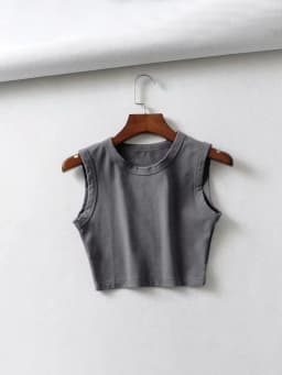 2024 Summer Vintage White Crop Tops Women Biker Black Punk Sexy Tank Top Korean Streetwear Cropped Sleeveless Top Feminino
