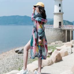 Summer Women's Sun Protection Clothing New UV Protection Jacket Breathable Thin Korean Mid Length Coat Outdoor Active Clothing