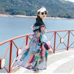 Summer Women's Sun Protection Clothing New UV Protection Jacket Breathable Thin Korean Mid Length Coat Outdoor Active Clothing