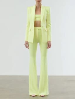 HIGH STREET Newest 2026 Runway Designer Suit Set Women's Single Button Blazer Flare Pants Suit