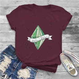 Eva Women Shirts The Sims 4 Business Simulation Game Oversized T-shirt Goth Vintage Female Blusas