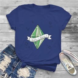 Eva Women Shirts The Sims 4 Business Simulation Game Oversized T-shirt Goth Vintage Female Blusas