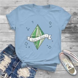 Eva Women Shirts The Sims 4 Business Simulation Game Oversized T-shirt Goth Vintage Female Blusas