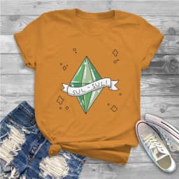 Eva Women Shirts The Sims 4 Business Simulation Game Oversized T-shirt Goth Vintage Female Blusas