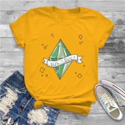 Eva Women Shirts The Sims 4 Business Simulation Game Oversized T-shirt Goth Vintage Female Blusas