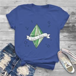 Eva Women Shirts The Sims 4 Business Simulation Game Oversized T-shirt Goth Vintage Female Blusas