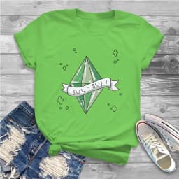 Eva Women Shirts The Sims 4 Business Simulation Game Oversized T-shirt Goth Vintage Female Blusas