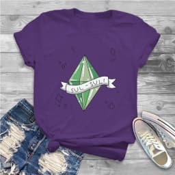 Eva Women Shirts The Sims 4 Business Simulation Game Oversized T-shirt Goth Vintage Female Blusas