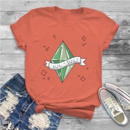 Eva Women Shirts The Sims 4 Business Simulation Game Oversized T-shirt Goth Vintage Female Blusas