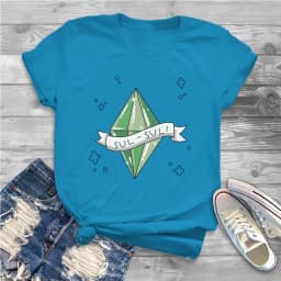 Eva Women Shirts The Sims 4 Business Simulation Game Oversized T-shirt Goth Vintage Female Blusas