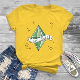 Eva Women Shirts The Sims 4 Business Simulation Game Oversized T-shirt Goth Vintage Female Blusas