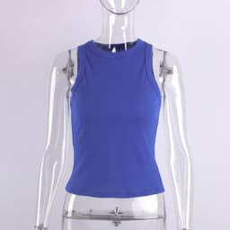 Tank Tops Women Yellow Casual Vest Sleeveless Camis Shoulder Women's Tank Top Ribbed Knitted Tops Summer Woman Shirts Tank Top