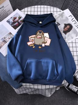 Sorry I'M Busy Cat Playing Games With Headphones Women Hoody Simple Pocket Pullovers Outdoor Soft Sweat Street Casual Female Top