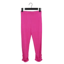 Birdtree Summer Women's Real Silk Double-sided Knitting Tight Capris Bottoming Casual Slim Pants New Arrival B37128QC