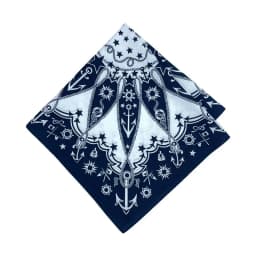 Navy Blue High Quality Hip Hop Cotton Square Scarf Men Sailboat Nautical Bandana Scarf Headband Paisley Gifts For Boys/Girls