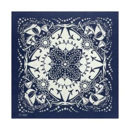 Navy Blue High Quality Hip Hop Cotton Square Scarf Men Sailboat Nautical Bandana Scarf Headband Paisley Gifts For Boys/Girls