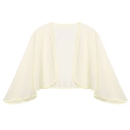 Womens 3/4 Sleeve Chiffon Cardigan Bolero Elegant Summer Ladies Wedding Wraps Shrug Bridal Bolero Long Shawl Evening Cover Up