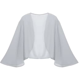 Womens 3/4 Sleeve Chiffon Cardigan Bolero Elegant Summer Ladies Wedding Wraps Shrug Bridal Bolero Long Shawl Evening Cover Up