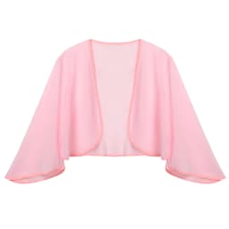 Womens 3/4 Sleeve Chiffon Cardigan Bolero Elegant Summer Ladies Wedding Wraps Shrug Bridal Bolero Long Shawl Evening Cover Up