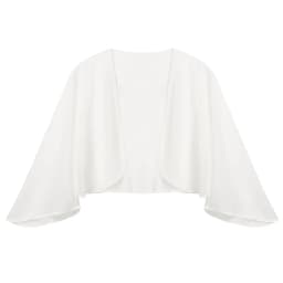 Womens 3/4 Sleeve Chiffon Cardigan Bolero Elegant Summer Ladies Wedding Wraps Shrug Bridal Bolero Long Shawl Evening Cover Up