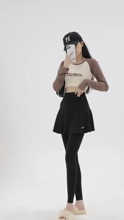 BIVIGAOS Autumn New Pant Skirt Fake Two Pieces Shark Leggings Women Popular Shaping Yoga Fitness Seamless Sports Leggings