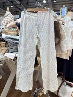 Cute Little Bears Eyelet Long Pant For Woman Clothes Elastic High Waist Straight Trousers Autumn Sweet Casual Cotton Pants New