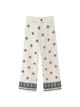 Vintage Women Loose Boho Linen Pants 2023 Summer Fashion Ladies Vocation Soft Embroidery Trousers Female Casual Bottoms Chic