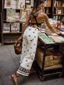 Vintage Women Loose Boho Linen Pants 2023 Summer Fashion Ladies Vocation Soft Embroidery Trousers Female Casual Bottoms Chic
