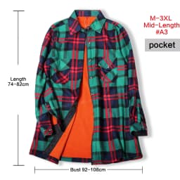 Velvet Thicken Warm Women's Plaid Shirt, Female Long Sleeve Tops M-XXL Winter Fleece Casual Blouse, Autumn Clothes T17405X
