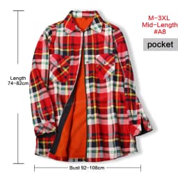 Velvet Thicken Warm Women's Plaid Shirt, Female Long Sleeve Tops M-XXL Winter Fleece Casual Blouse, Autumn Clothes T17405X