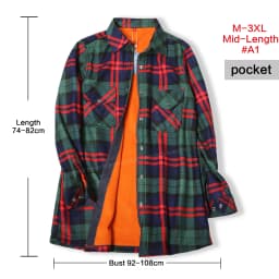 Velvet Thicken Warm Women's Plaid Shirt, Female Long Sleeve Tops M-XXL Winter Fleece Casual Blouse, Autumn Clothes T17405X