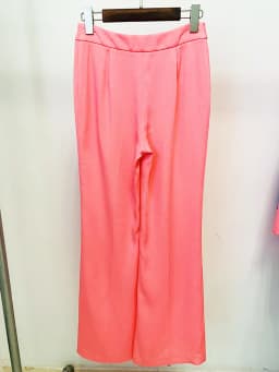 HIGH STREET Newest Fashion 2026 Fluorescent Pink Designer Trousers Women's Wide-leg Long Pants