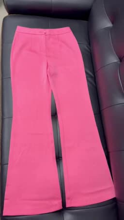 HIGH STREET Newest Fashion 2026 Fluorescent Pink Designer Trousers Women's Wide-leg Long Pants
