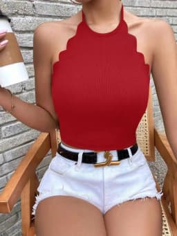 Women Round Neck Sexy Skinny Slim Blouse Elegant Femme Solid Summer Sleeveless Pullover Streetwear All Matching Casual Top Blusa
