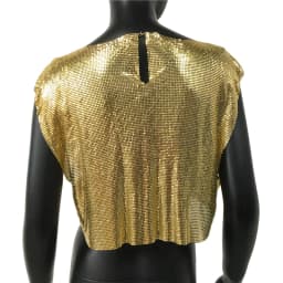 Sparkly New Metal Sequins Sexy Tank Tops Sleeveless O Neck Hollow Out Nightclub Cropped Solid Luxury Women Corset Crop Top 2022