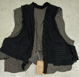 Cotton Linen Vests Spring Designal Tanks Tops Women Vintage Sleeveless Blouse Casual Irregular Lace up Fake Two Stitched Blusas