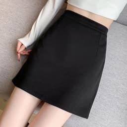 Autumn Winter Anti-Exposure Woolen Mini Skirt Women Korean College Style Short Skirts New Thicken Warm High Waist A-Line Skirt