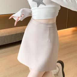 Autumn Winter Anti-Exposure Woolen Mini Skirt Women Korean College Style Short Skirts New Thicken Warm High Waist A-Line Skirt