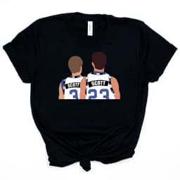 One Tree Hill Scott Brothers T-Shirt Lucas & Nathan Scott Shirt Oth Ravens Shirts Tric North Carolina Tees Tv Show Trendy Tops