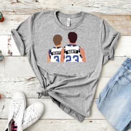 One Tree Hill Scott Brothers T-Shirt Lucas & Nathan Scott Shirt Oth Ravens Shirts Tric North Carolina Tees Tv Show Trendy Tops