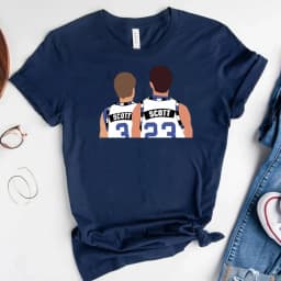 One Tree Hill Scott Brothers T-Shirt Lucas & Nathan Scott Shirt Oth Ravens Shirts Tric North Carolina Tees Tv Show Trendy Tops