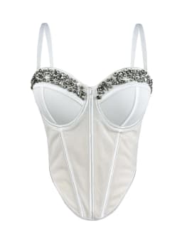 Sexy leopard print rhinestone corset crop top women summer club party tops woman street wear white mesh cropped halter tank top