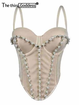 Sexy leopard print rhinestone corset crop top women summer club party tops woman street wear white mesh cropped halter tank top