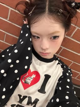 Tonngirls Harajuku Print Graphic Tops Loose Casual T-shirt Women Dot Patchwork Y2k Vintage Grunge Tops American Retro Streetwear
