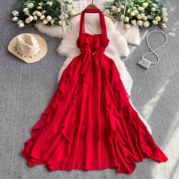 Retro Elegant off shoulder backless slim dress Casual High Waist Dress Women summer Long dress