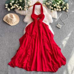 Retro Elegant off shoulder backless slim dress Casual High Waist Dress Women summer Long dress