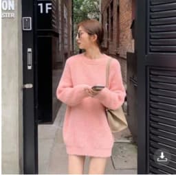 Oversize New Autumn Winter Soft Mohair Sweater Chic Fashion Women O Neck Thick Warm Mink Cashmere Knitted Loose Casual Pullovers