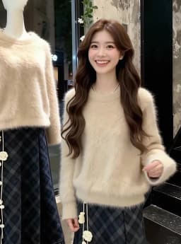 Oversize New Autumn Winter Soft Mohair Sweater Chic Fashion Women O Neck Thick Warm Mink Cashmere Knitted Loose Casual Pullovers