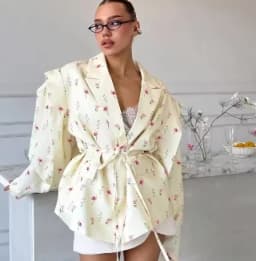 Elegant Commute Suit jacket Female Lace-Up Loose Pocket Patchwork Lapel Party Looks Outwear For Women Bandage Coat jacket 2025