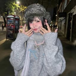 Karrram Japanese Y2k Bow-knot Sweater Korean Style Gray Cropped Pullover Vintage Harajuku Knit Jumper 2000s Aesthetics Knitwears